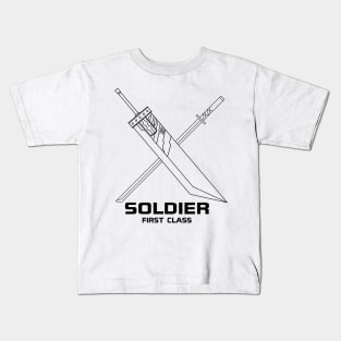 x-soldier sword (Black) Kids T-Shirt